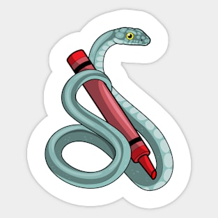 Snake Pupil Crayon School Sticker